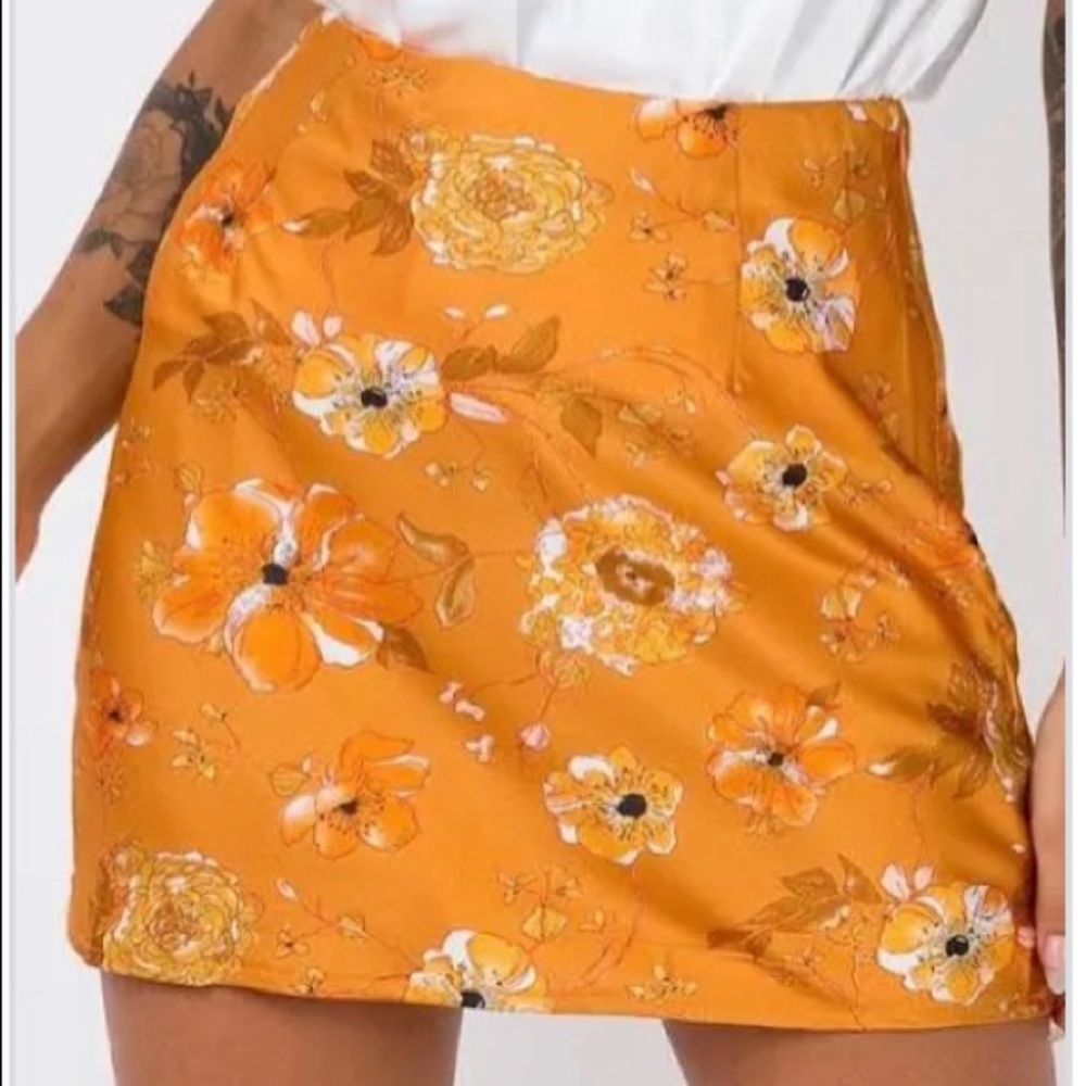 Orange floral Princess Polly skirt